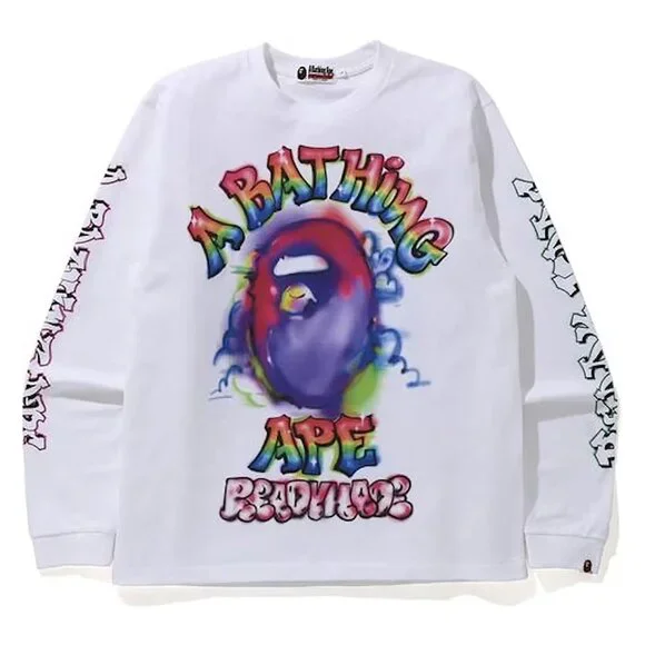 Bape | Shirts | Bape X Readymade Spray Wide Long Sleeve Tshirt